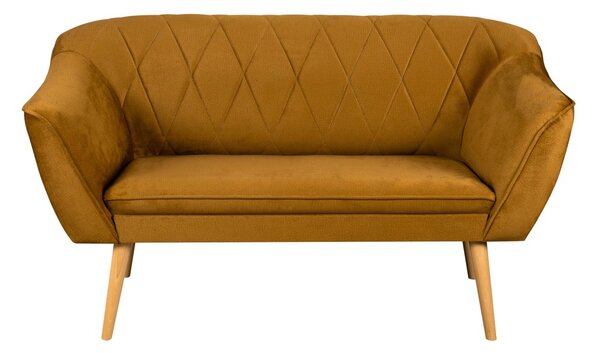Stylowa Skandynawska Sofa Rosa 2 Osobowa Złoty