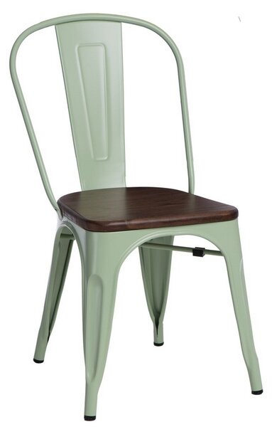 Krzesło Paris Wood sosna szczotkowana orzech insp. Tolix