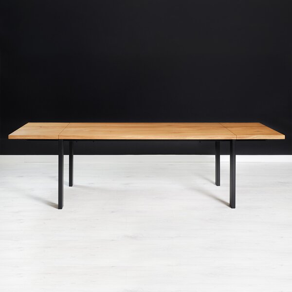 Stół z litego drewna Ramme z dostawkami Buk 120x80 cm Jedna dostawka 60 cm