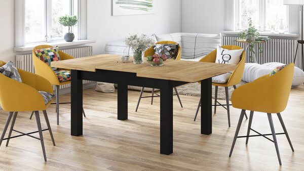 ROYAL Dąb Craft Złoty/Czarny Mat - STÓŁ ROZKŁADANY DO 2,7 m
