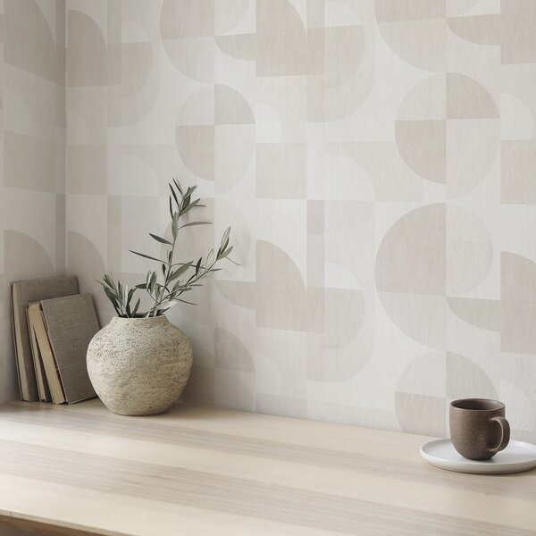 Tapety Minimalistyczna geometria w jasnokremowej palecie, Tapety w stylu skandynawskim, a00189 : Uwalls.pl
