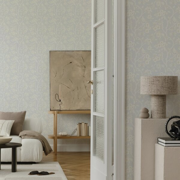 Tapety Lekki wzór ptaków na gałęziach, pastelowa paleta, klasyka, Tapety wiejskie, a00230 : Uwalls.pl