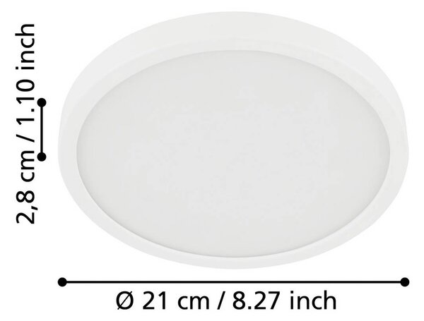 EGLO Lampa sufitowa Fueva 5, biały / opal, łazienka, metal