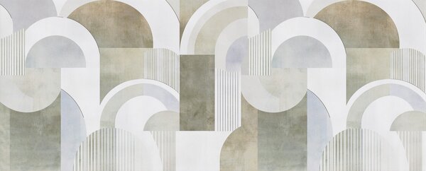 Fototapety Abstrakcyjna geometria w stylu art deco z efektem retro, Fototapety Abstrakcja, w04079 : Uwalls.pl