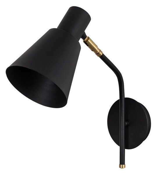 Czarny/w kolorze złota kinkiet ø 15 cm Kem – Opviq lights