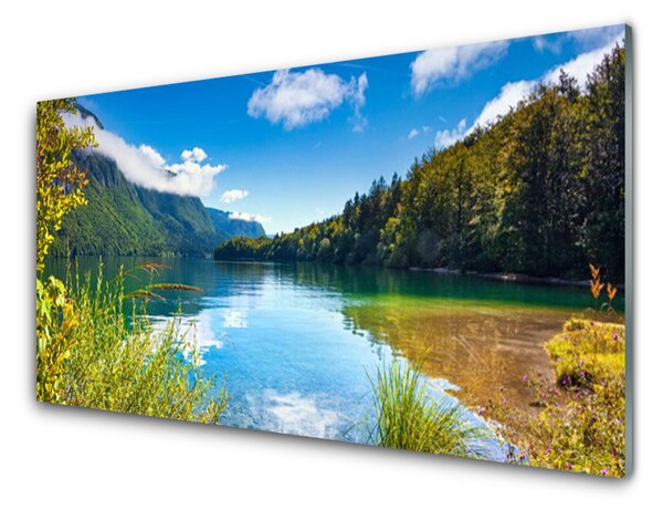 Obraz Szklany Góry Las Natura Jezioro
