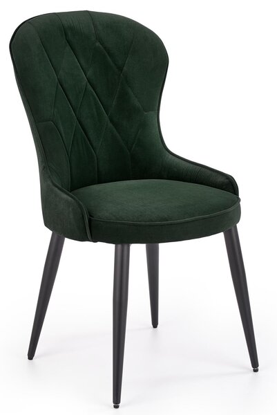 Pikowane krzesło na metalowych nogach K366