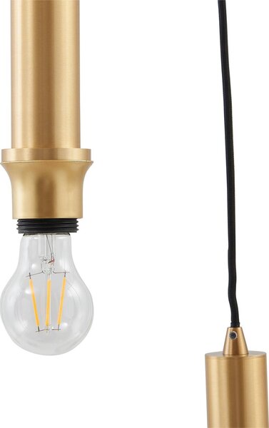 Lampa wisząca Doroteo Lindby, możliwość ściemniania, aluminiowy / szary / cynkowy, salon / jadalnia, szkło, vintage