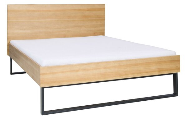 Łóżko Sydney drewno z metalem