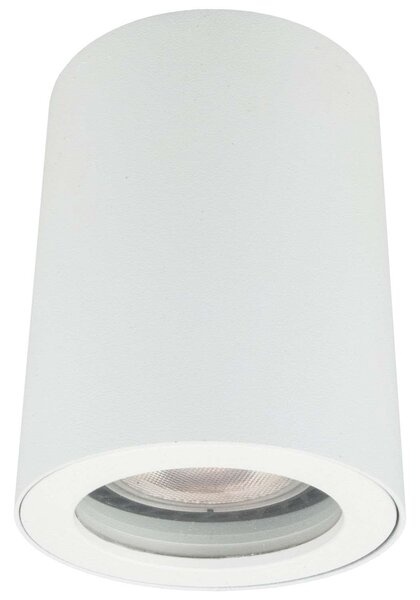 Sufitowa LAMPA tuba FARO LP-6510/1SM WH Light Prestige metalowy downlight IP65 okrągły biały - biały