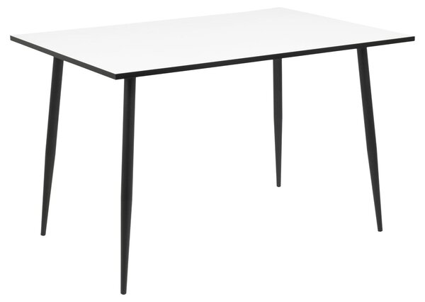 Nierozkładany stół do jadalni z białym blatem Wilma 120x80