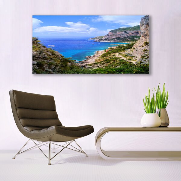 Obraz canvas na ścianę Rajska Plaża u Podnóża Gór