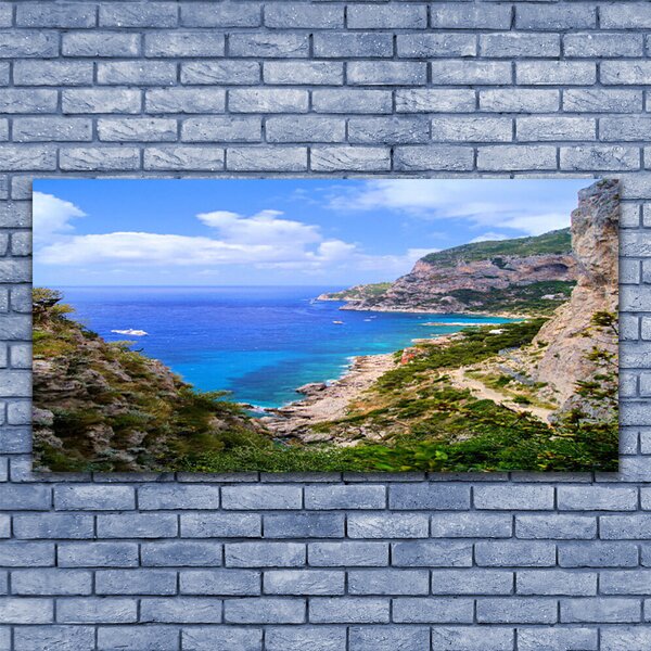 Obraz canvas na ścianę Rajska Plaża u Podnóża Gór
