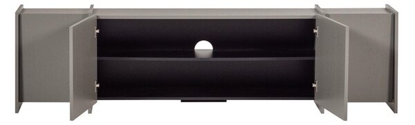 Szara szafka pod TV w dekorze jesionu 200x53x44 cm Brock – WOOOD