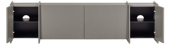 Szara szafka pod TV w dekorze jesionu 200x53x44 cm Brock – WOOOD