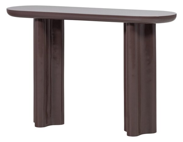 Ciemnobrązowa konsola z połyskiem 35x120 cm Evara – WOOOD