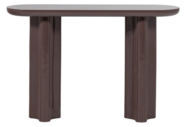 Ciemnobrązowa konsola z połyskiem 35x120 cm Evara – WOOOD