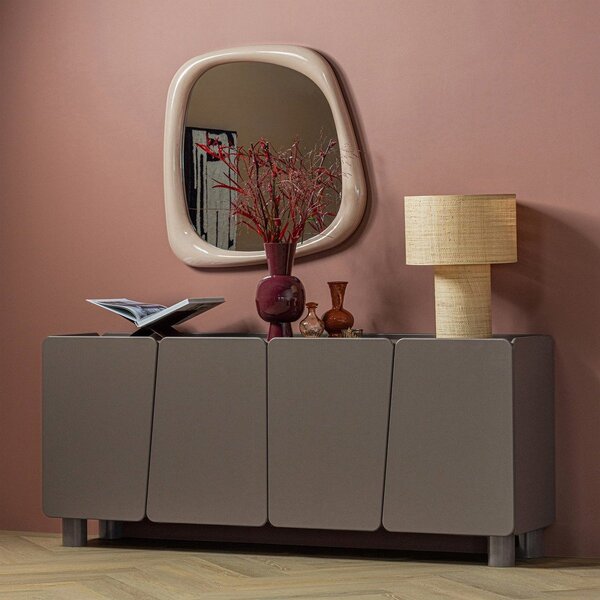 Bordowy metalowy wazon (wysokość 38 cm) Auri – WOOOD