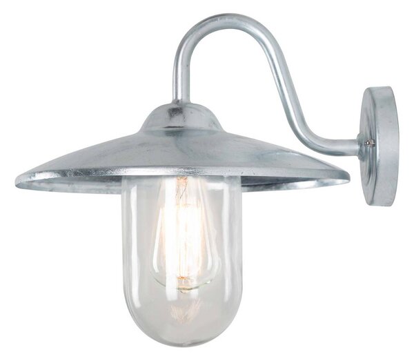 K.S. Verlichting Kinkiet zewnętrzny Brig, możliwość ściemniania, aluminiowy / szary / cynkowy, metal