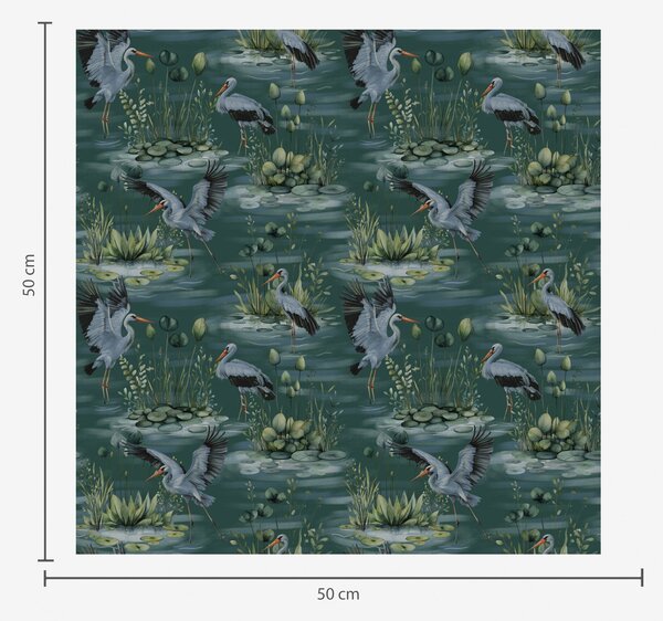 Tapety Sceny z czaplami na tle stawów i lilii wodnych, Tapety natura, a00202 : Uwalls.pl