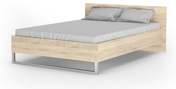 Eleganckie łóżko z wezgłowiem Style 140x200 dąb sonoma