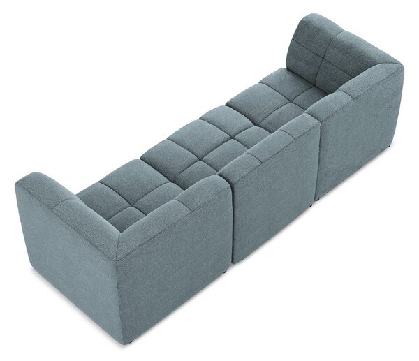 Niebieska sofa z materiału bouclé 255 cm Aloha – Makamii