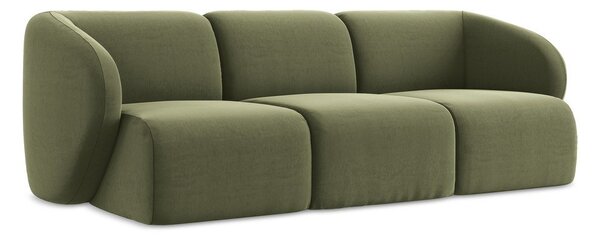 Zielona aksamitna sofa 244 cm Lani – Makamii