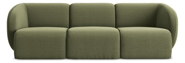 Zielona aksamitna sofa 244 cm Lani – Makamii