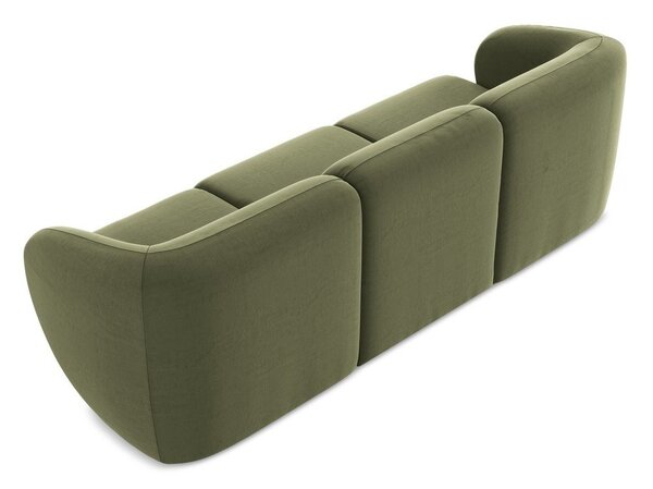 Zielona aksamitna sofa 244 cm Lani – Makamii