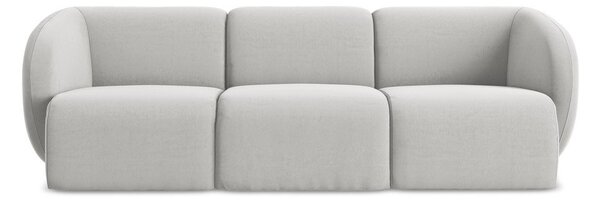 Jasnoszara aksamitna sofa 244 cm Lani – Makamii