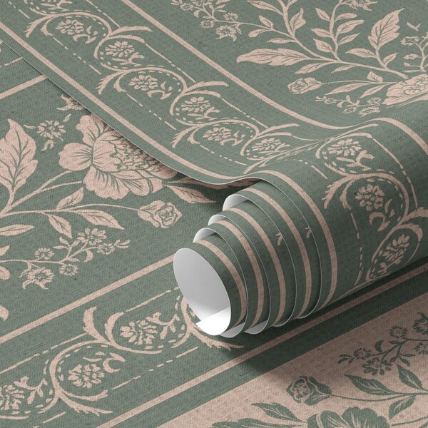 Tapety Pionowe paski z kwiatowym wzorem, Tapety Z kwiatami, a00273 : Uwalls.pl