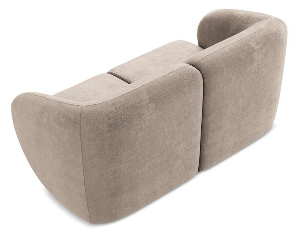 Jasnobrązowa sofa z tkaniny szenilowej 174 cm Lani – Makamii