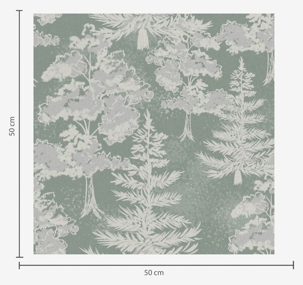 Tapety Drzewa iglaste w stylu tablicy kredowej na zielonym tle, Tapety natura, a00280 : Uwalls.pl