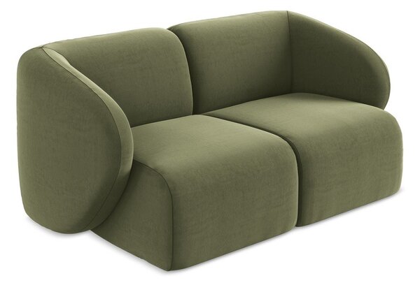 Zielona aksamitna sofa 174 cm Lani – Makamii