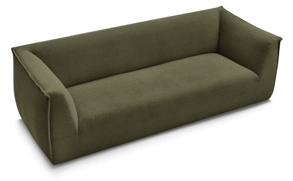 Zielona sztruksowa sofa 242 cm Giorgia – Bobochic Paris