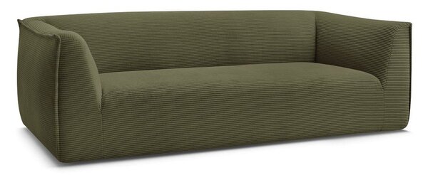Zielona sztruksowa sofa 242 cm Giorgia – Bobochic Paris
