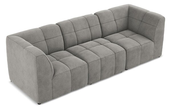 Szara aksamitna sofa 255 cm Aloha – Makamii