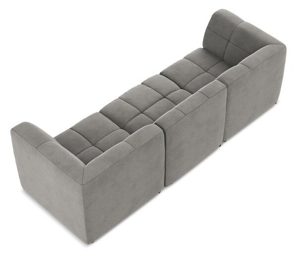 Szara aksamitna sofa 255 cm Aloha – Makamii