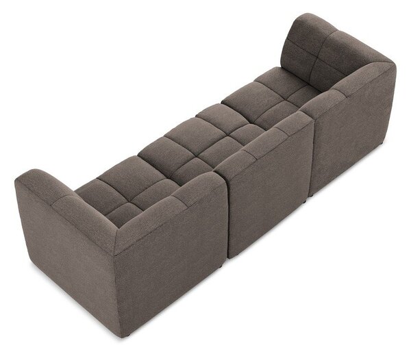 Brązowa sofa z materiału bouclé 255 cm Aloha – Makamii
