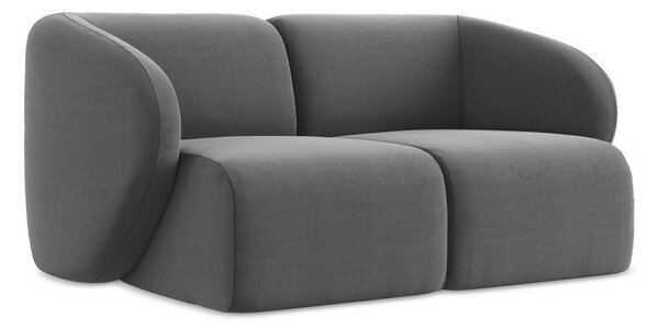 Szara aksamitna sofa 174 cm Lani – Makamii