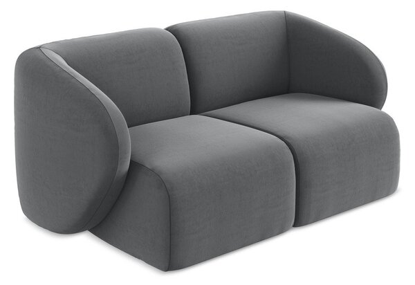 Szara aksamitna sofa 174 cm Lani – Makamii