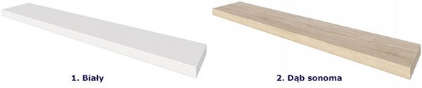 Biała Minimalistyczna Półka Wisząca S3-B10