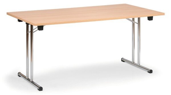 Składany stół konferencyjny FOLD, 140x69 cm, buk
