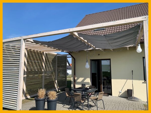 Żagiel wodoszczelny rozsuwany/wyp/ beż 1,87x1,7m