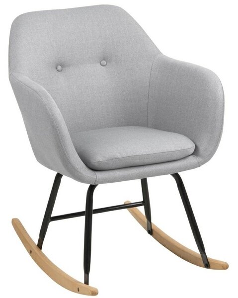 Skandynawskie krzesło bujane Emilia jasny szary