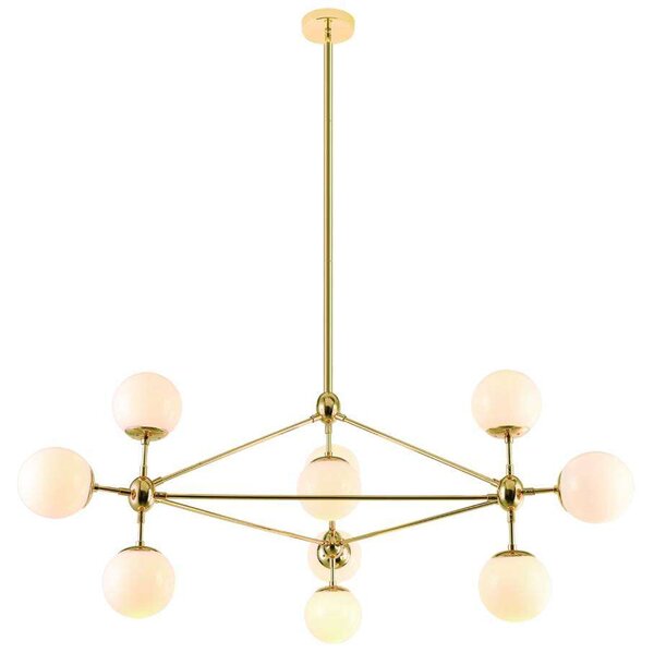 Żyrandol LAMPA wisząca Bao Gold Orlicki Design industrialna OPRAWA szklane kule ZWIS molekuły balls złote białe