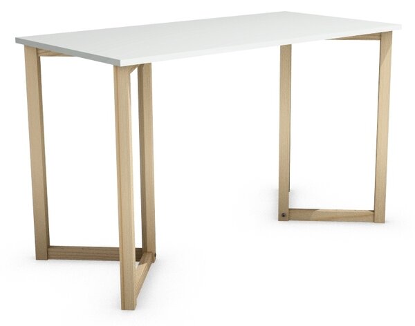 Białe biurko do pracy i nauki w stylu skandynawskim VV3 SIMPLE