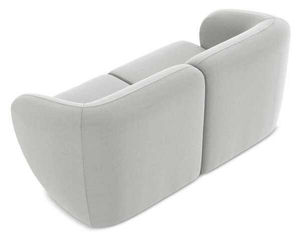 Jasnoszara aksamitna sofa 174 cm Lani – Makamii