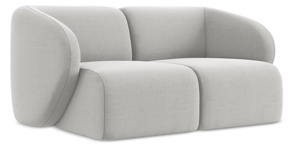 Jasnoszara aksamitna sofa 174 cm Lani – Makamii