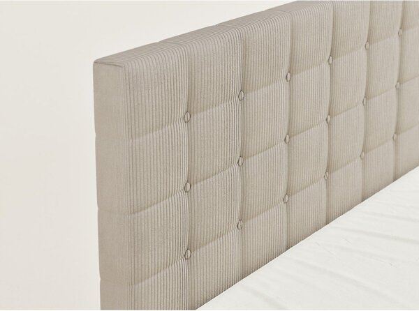 Beżowe łóżko kontynentalne ze schowkiem 160x200 cm Tasca – Maison de Rêve
